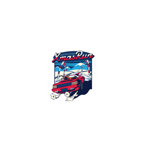 Xmas Outrun Retro Jucărie Crăciun model negru pe tricou