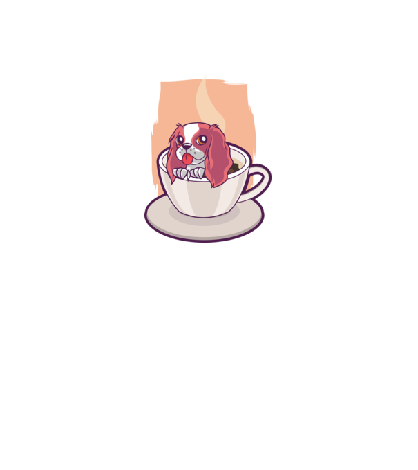 Cafea câine model mov pe tricou
