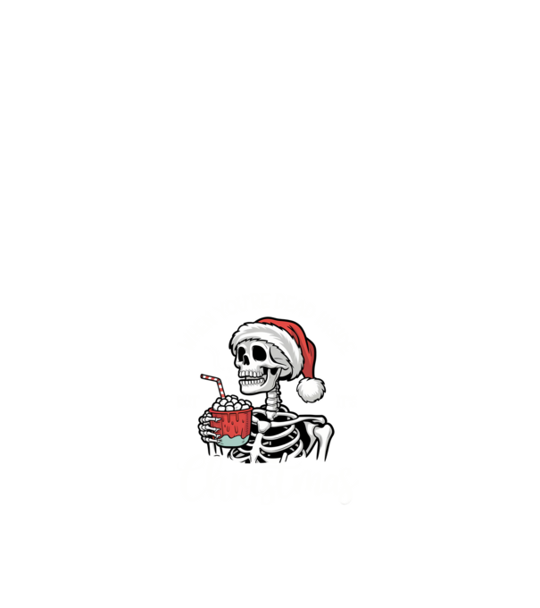 Dead inside, but it's christmas Negru model alb pe tricou