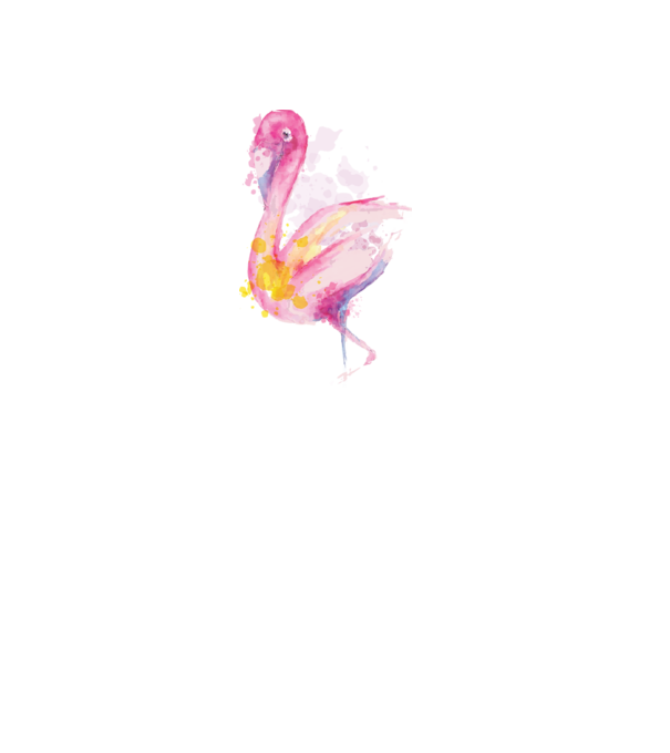 Flamingo Pictură model alb pe tricou