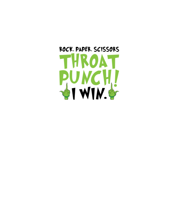 Rock paper scissors - Grinch model alb pe tricou