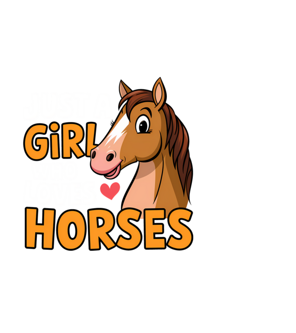 Just a girl who loves horses Negru model negru pe tricou