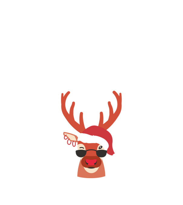 Cool Reindeer Rudolph model negru pe tricou