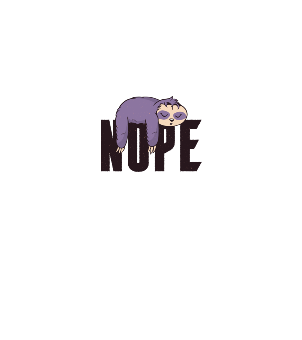 Leneș Nope model alb pe tricou