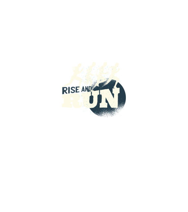 Rise and Run - Tricou pentru alergători model turcoaz pe tricou