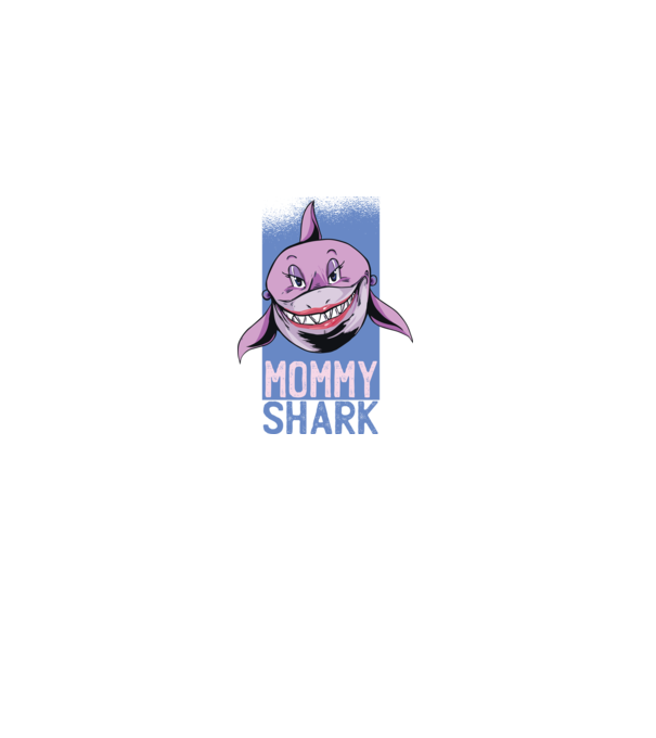 Mommy Shark tricou pentru mama model negru pe tricou