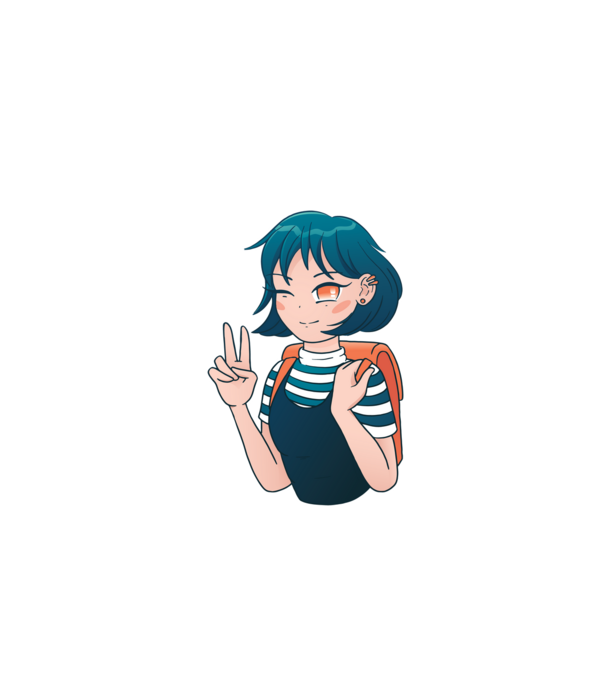 Anime fată model alb pe tricou