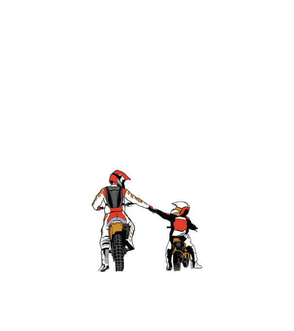 Tată și Fiu cei mai buni Prieteni - Motociclist model negru pe tricou
