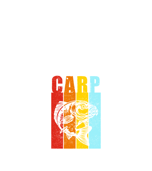 Carp Pescuit model negru pe tricou