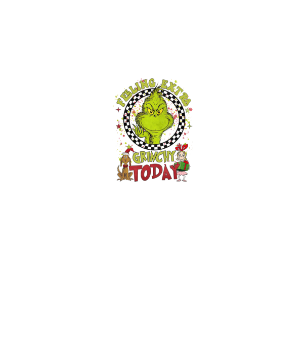 Feeling extra Grinchy today - Grinch model alb pe tricou