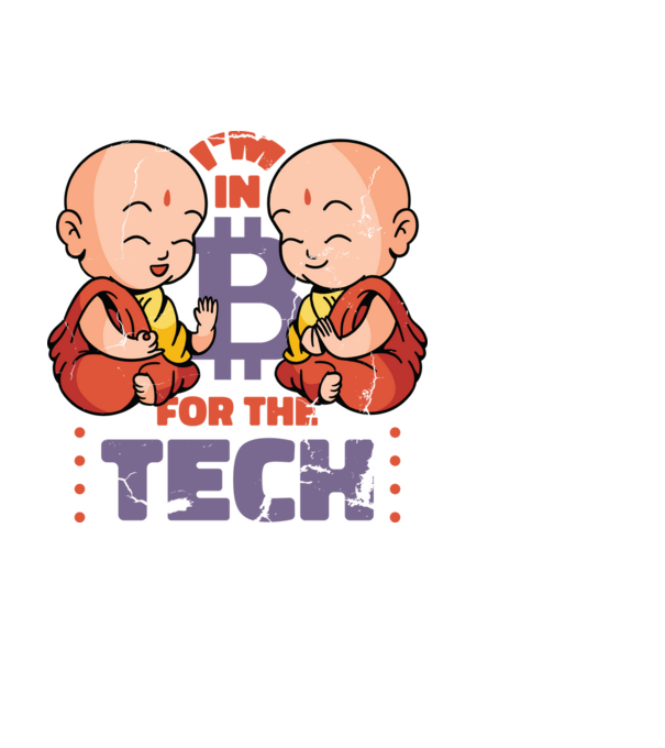 Călugări Buddha Bitcoin model negru pe tricou