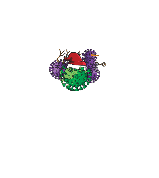 Christmas Covid model alb pe tricou