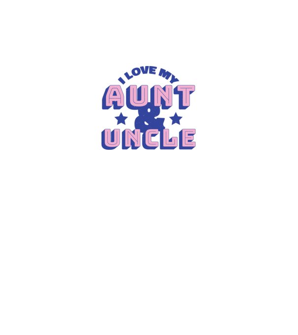 I Love My Aunt & Uncle model gri pe tricou