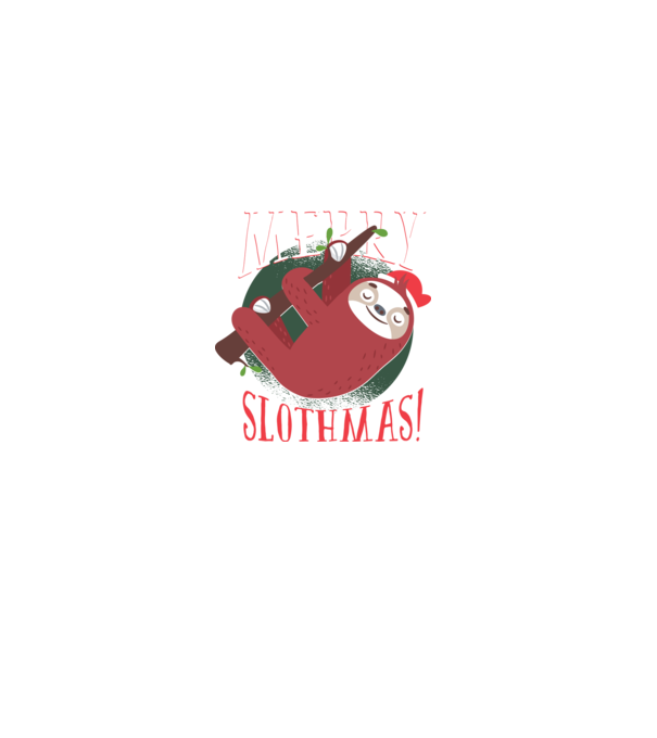 Merry Slothmas Crăciun cu Leneș model negru pe tricou
