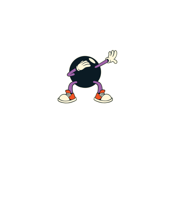 Bowling DAB model negru pe tricou