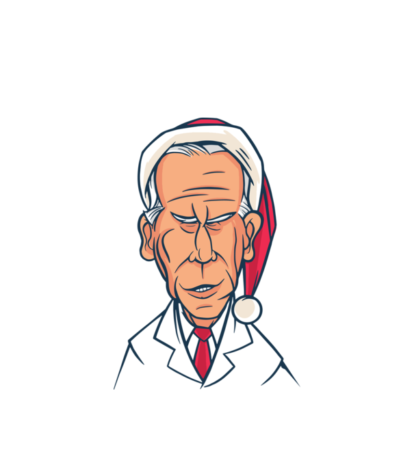 Crăciun Biden model alb pe tricou