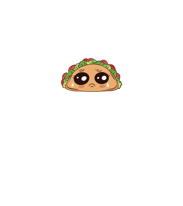 Taco trist model roz deschis pe tricou