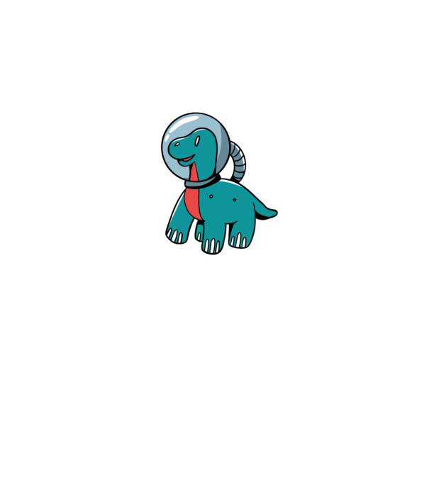 Dinozaur Astronaut model negru pe tricou