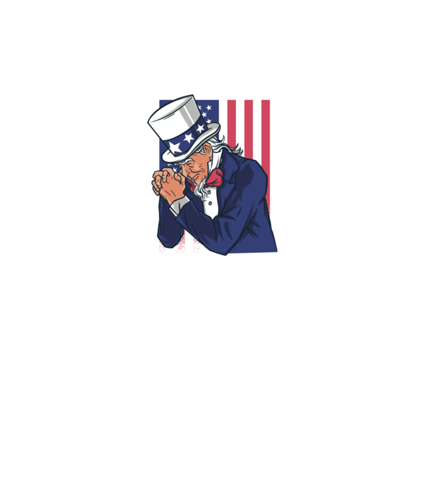 Uncle Sam se roagă model gri pe tricou