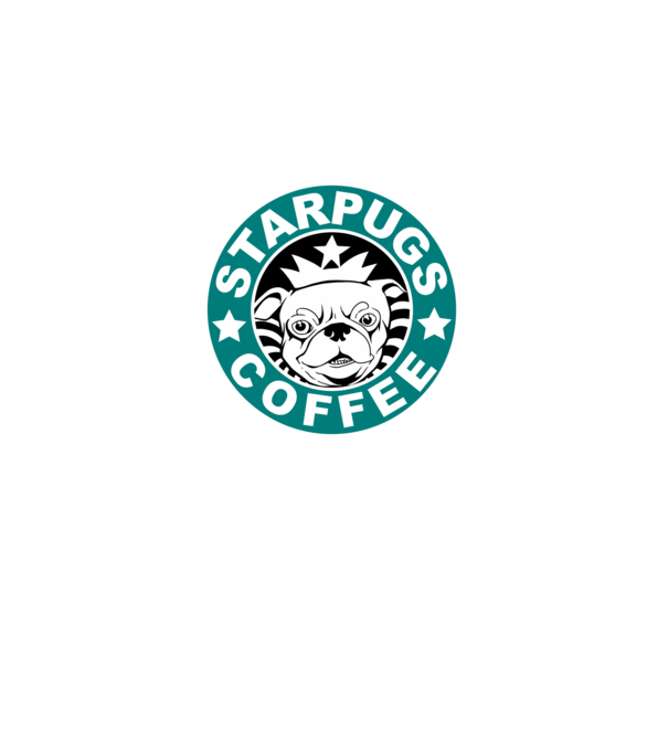 Starpugs Coffee model negru pe tricou