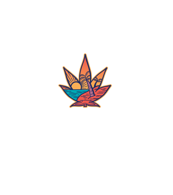 Apus de soare Frunză de marijuana model gri pe tricou