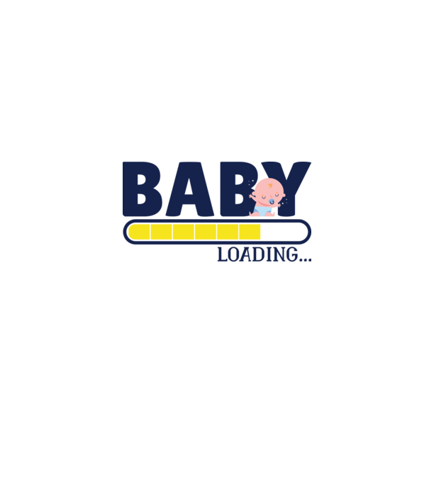 Baby is loading - tricou amuzant pentru mămici model alb pe tricou
