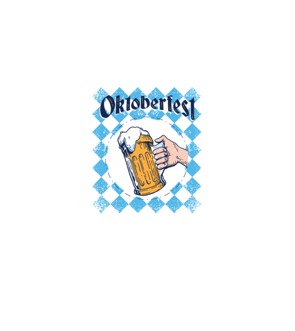 Tricou cu bere Oktoberfest model albastru regal pe tricou