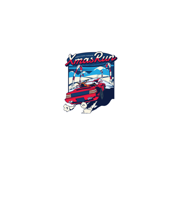 Xmas Outrun Retro Jucărie Crăciun model albastru închis pe tricou