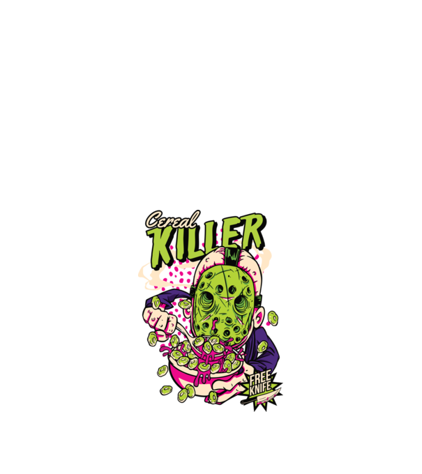Cereal Killer model albastru închis pe tricou