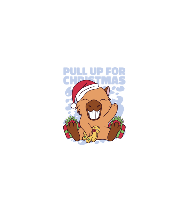 Pull up for christmas Capybara model nisipiu pe tricou