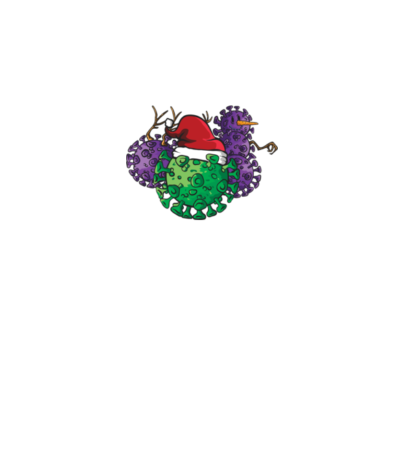 Christmas Covid model alb pe tricou
