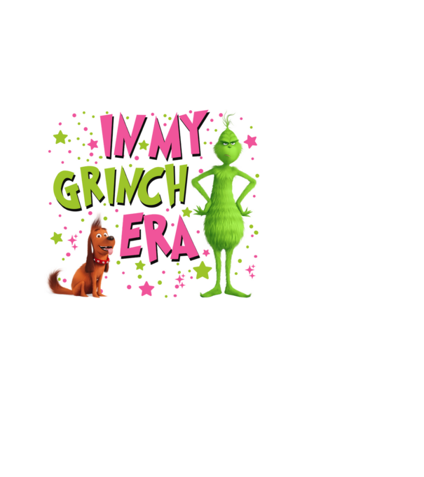 In my Grinch era model negru pe tricou