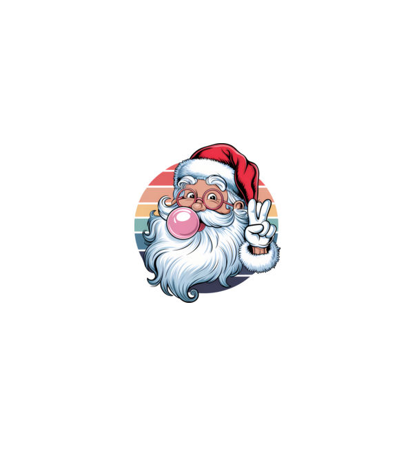 Bubble gum santa model negru pe tricou