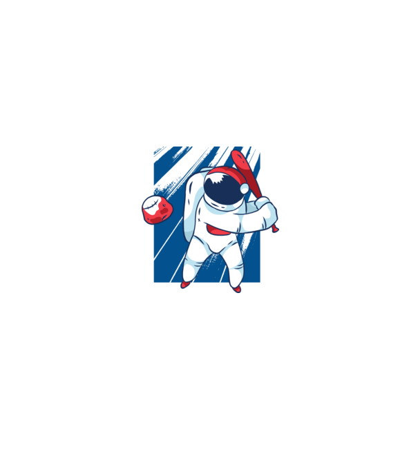 Baseball Astronaut model negru pe tricou