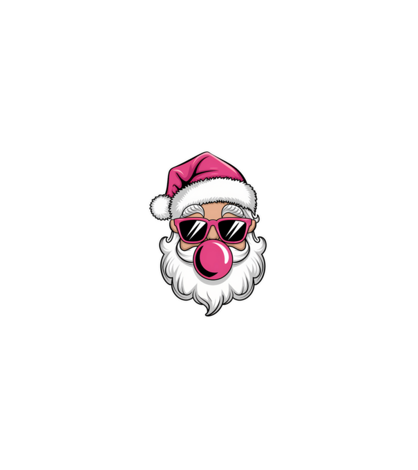 Bubble gum Santa 2 model negru pe tricou