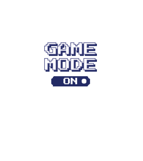 Game mode on Gamer pixel model alb pe tricou