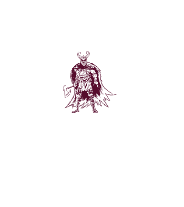 Războinic Odin Viking model alb pe tricou