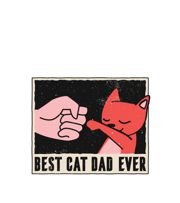 Best Cat Dad Ever - Cel mai bun stăpân de pisică model turcoaz pe tricou