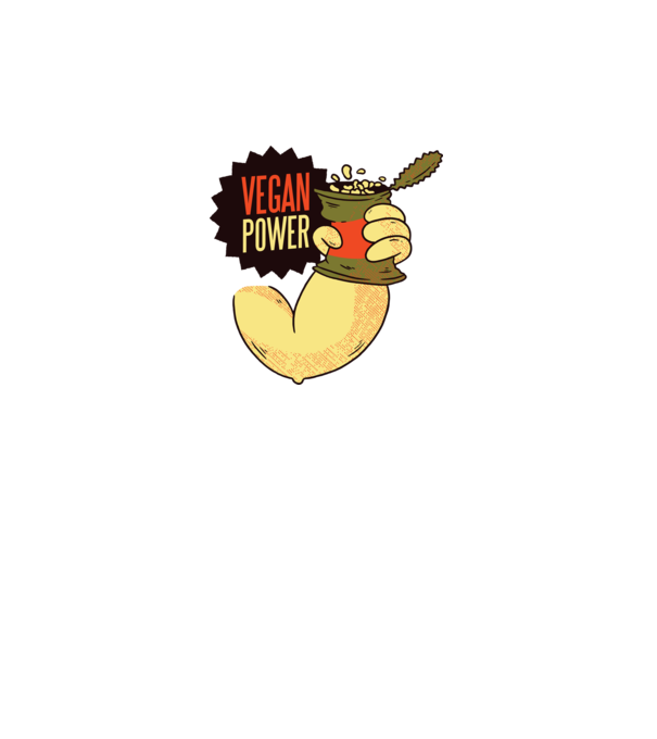 Putere vegan model albastru închis pe tricou