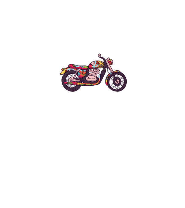 Motociclist Hippi model negru pe tricou