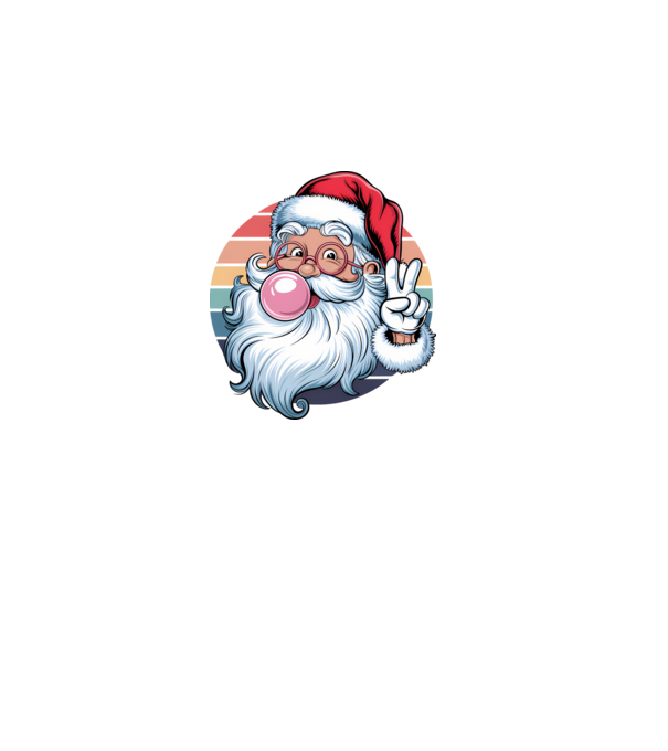 Bubble gum santa model negru pe tricou