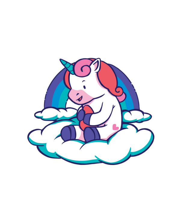 Unicorn Baby model alb pe tricou