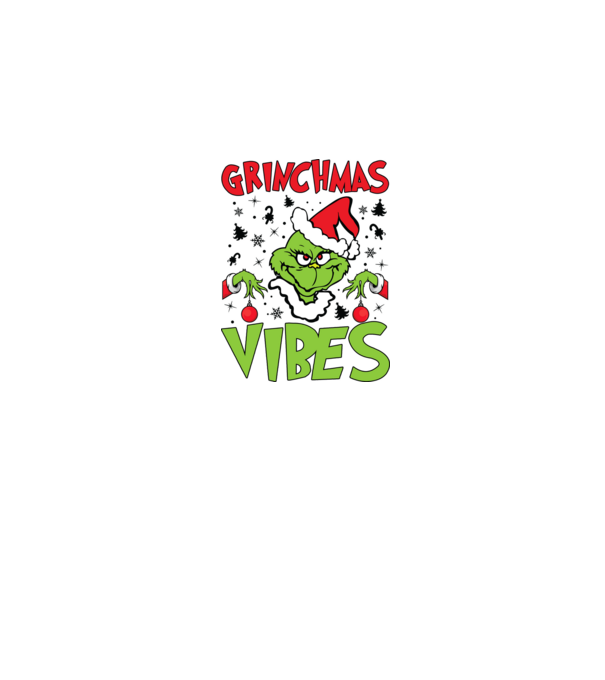 Grinchmas Vibes - Grinch model negru pe tricou