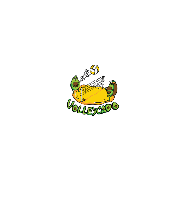Avocado Volei model alb/roșu pe tricou
