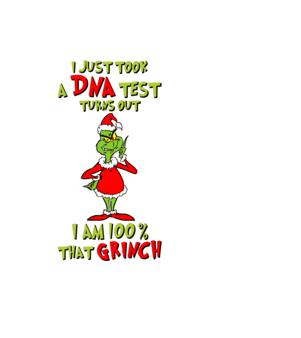 I just took a DNA test - I am Grinch model albastru deschis pe tricou