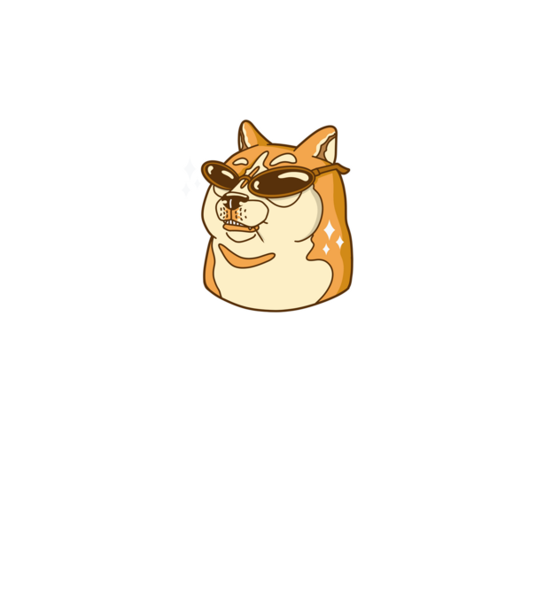 Doge Coin model negru pe tricou
