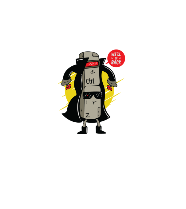 Ctrl Z Terminator Parodie model gri pe tricou