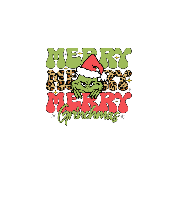 Merry Grinchmas model alb pe tricou