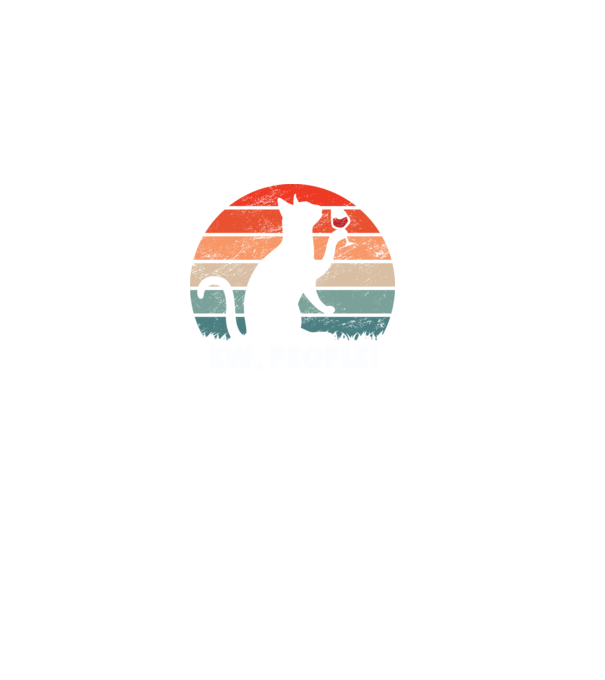 Ew, oameni - Pisică model negru pe tricou