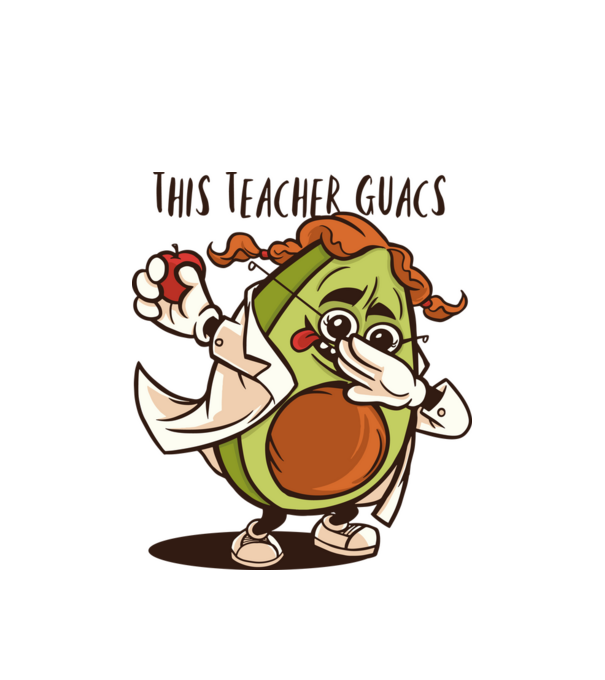Profesor Avocado DAB model alb pe tricou